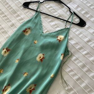 Zara Green Floral Maxi Dress